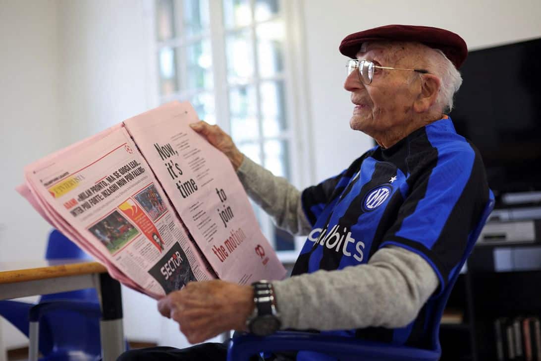 100 year old vanzini lsquowould give up pension for an inter win 1738c98
