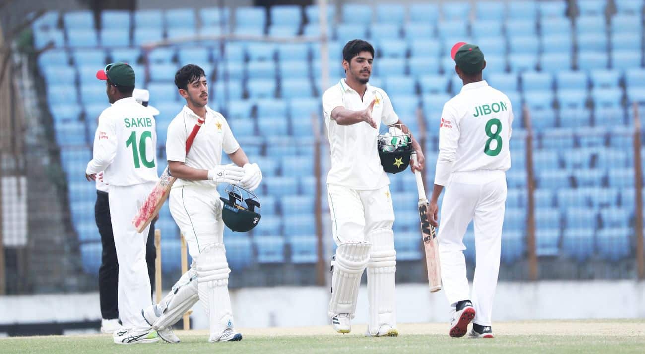 Sakib ton helps u-19s avoid innings defeat against pakistan2