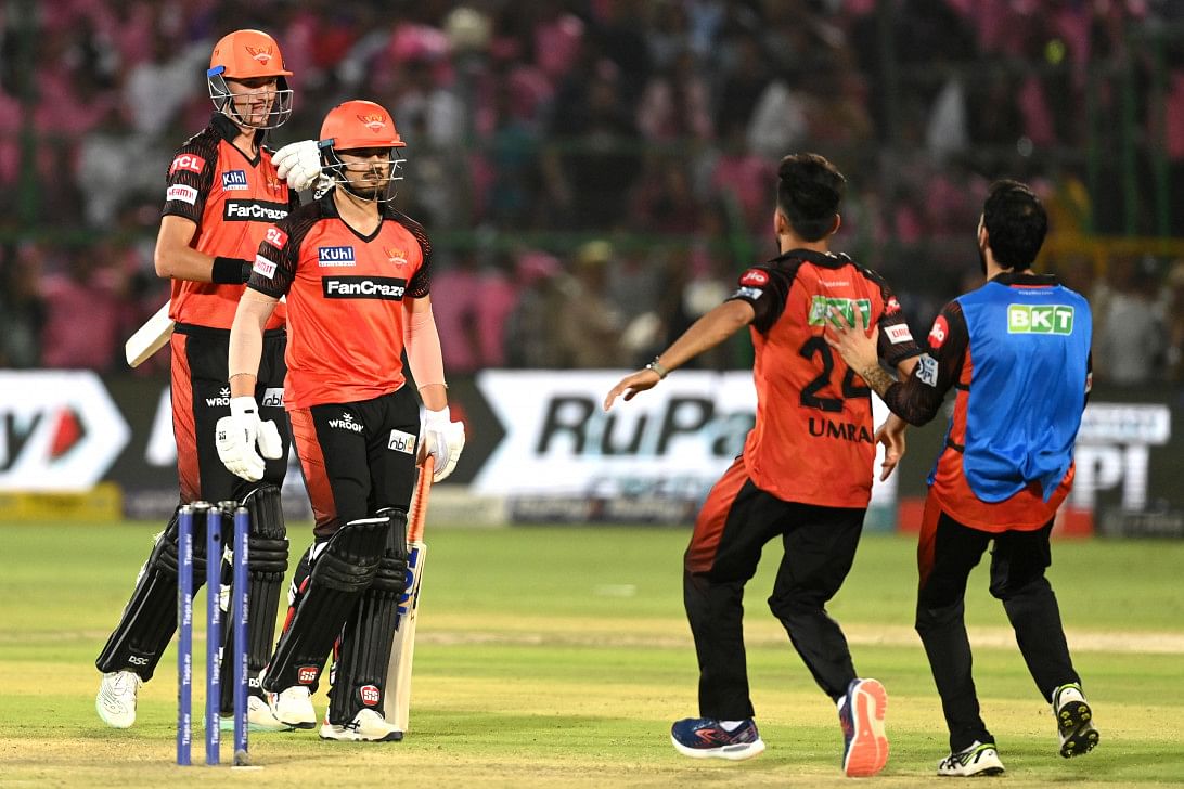 Samad hits last-ball six as hyderabad beat rajasthan0