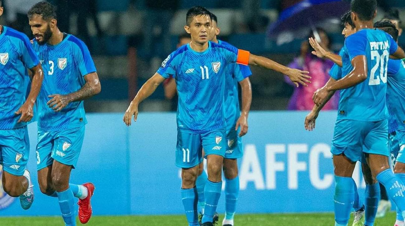 Chettri hat-trick gives india flying start0