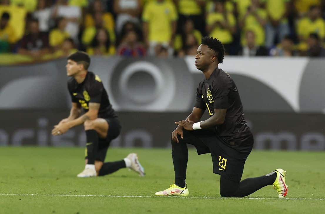 Vinicius and brazil spot on with black strip anti racism protest 462cf1d