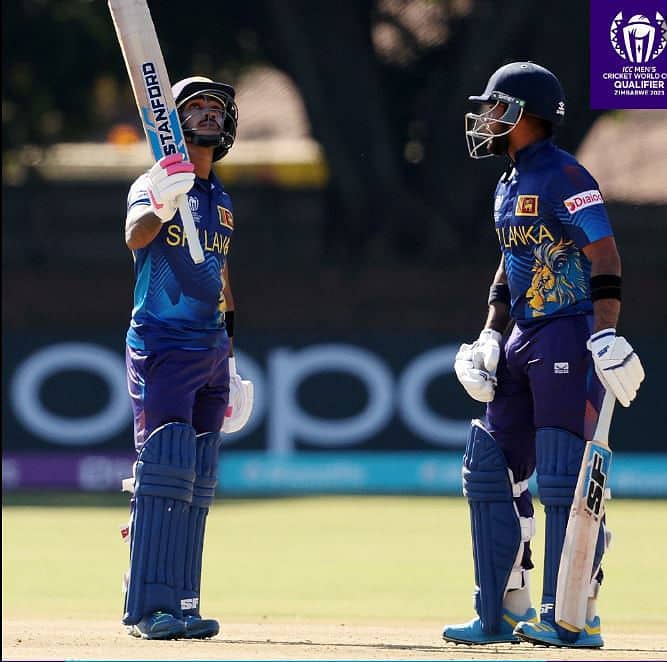 Nissanka century books sri lankas world cup spot cb68603