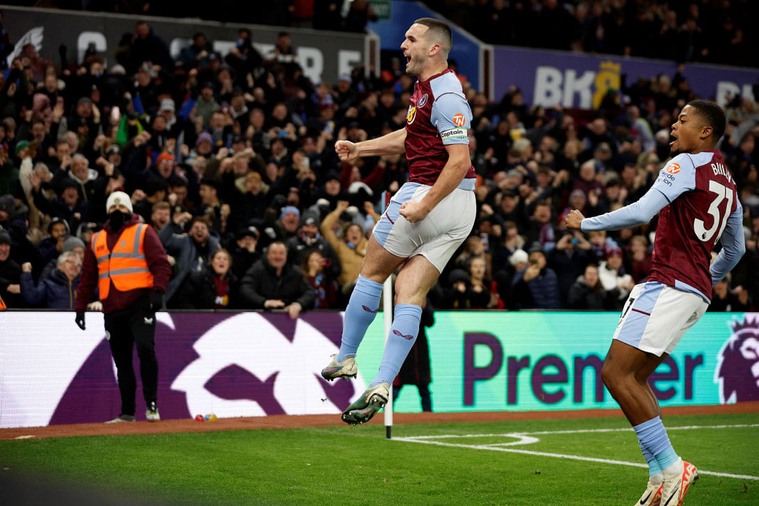 Aston villa beat arsenal to spark unlikely title bid0