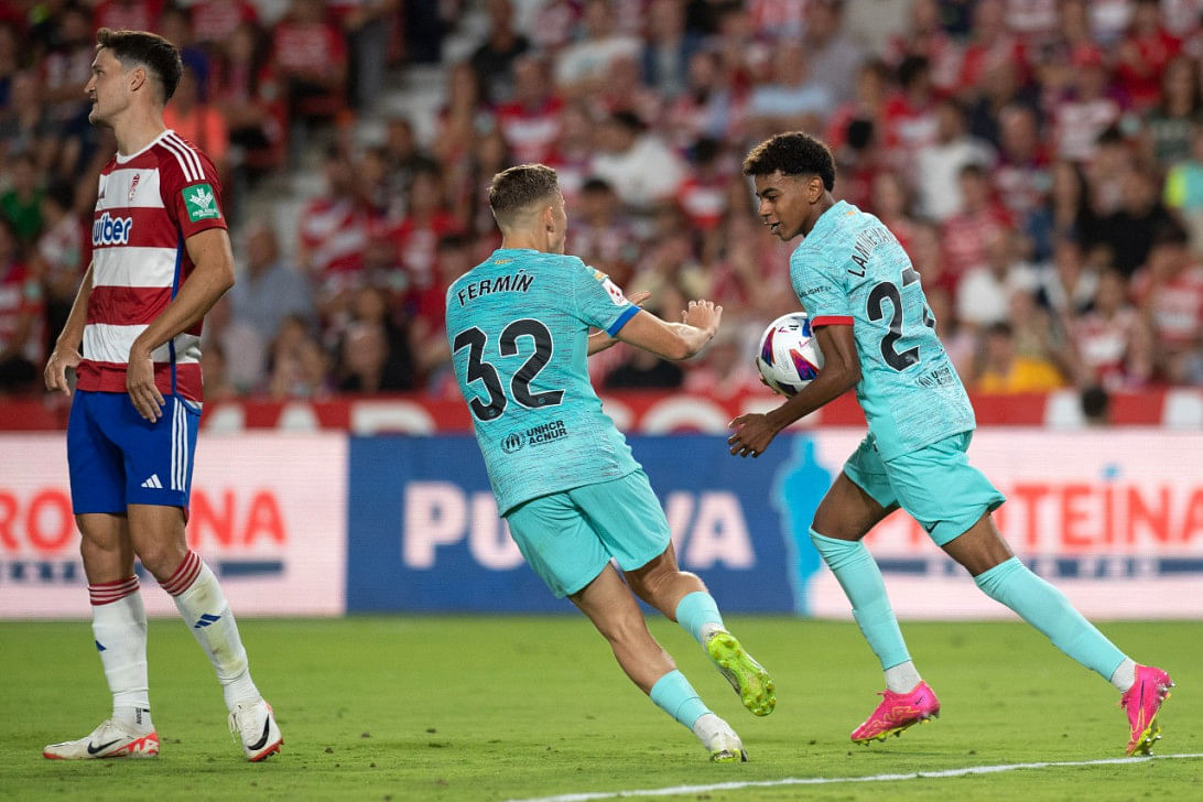 Barca make granada comeback but lose ground in la liga0