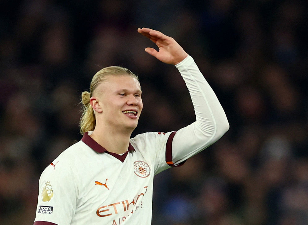 City's haaland misses luton clash with foot injury0