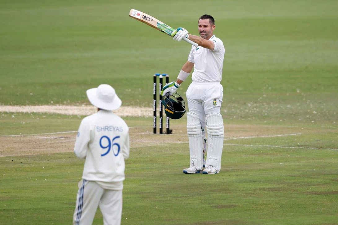 Elgar hits attacking century against india0