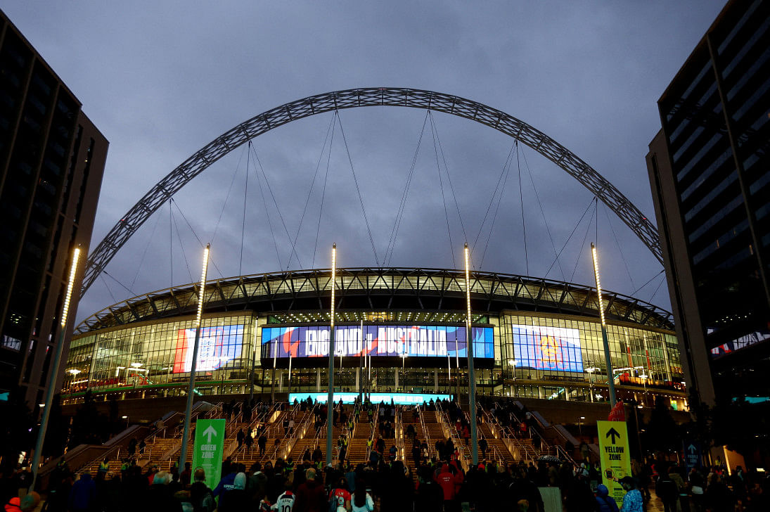 Football and entertainment, not politics: fa adopts new policy to light wembley arch0