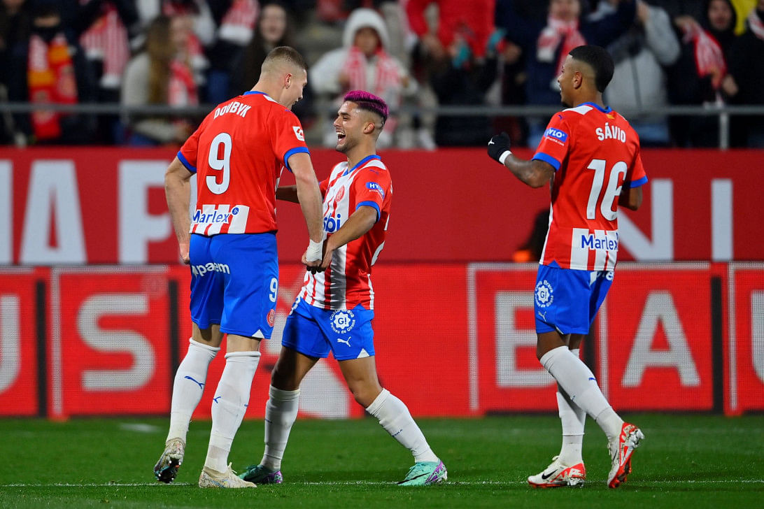 Girona grab back top spot in la liga0