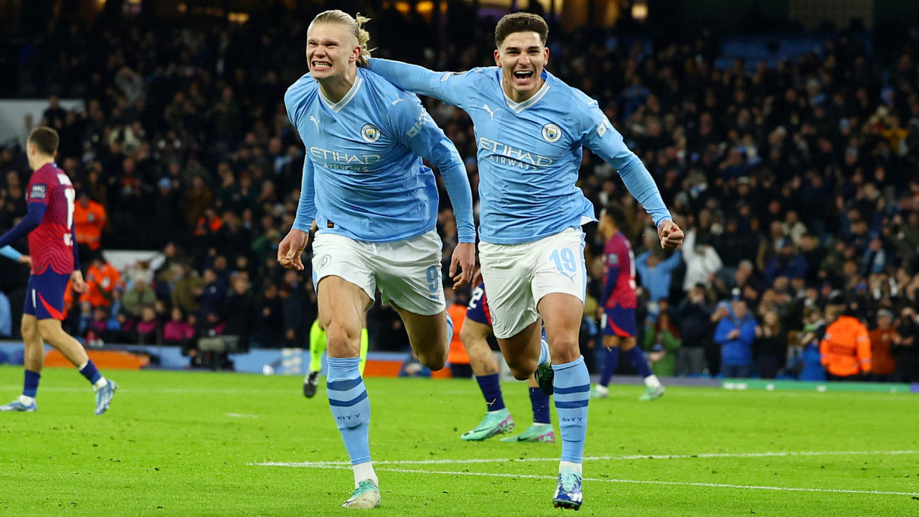Haaland fastest to 40 champions league goals as city beat leipzig0