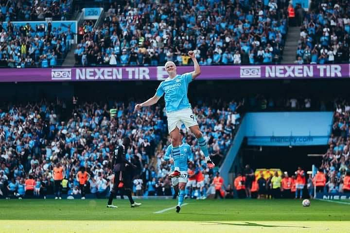 Haaland still 'hungry' after treble feast0