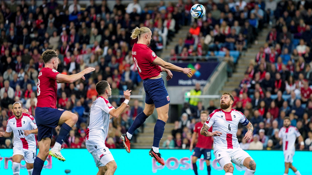 Haaland's 25th goal helps keep norway in euro 2024 hunt0