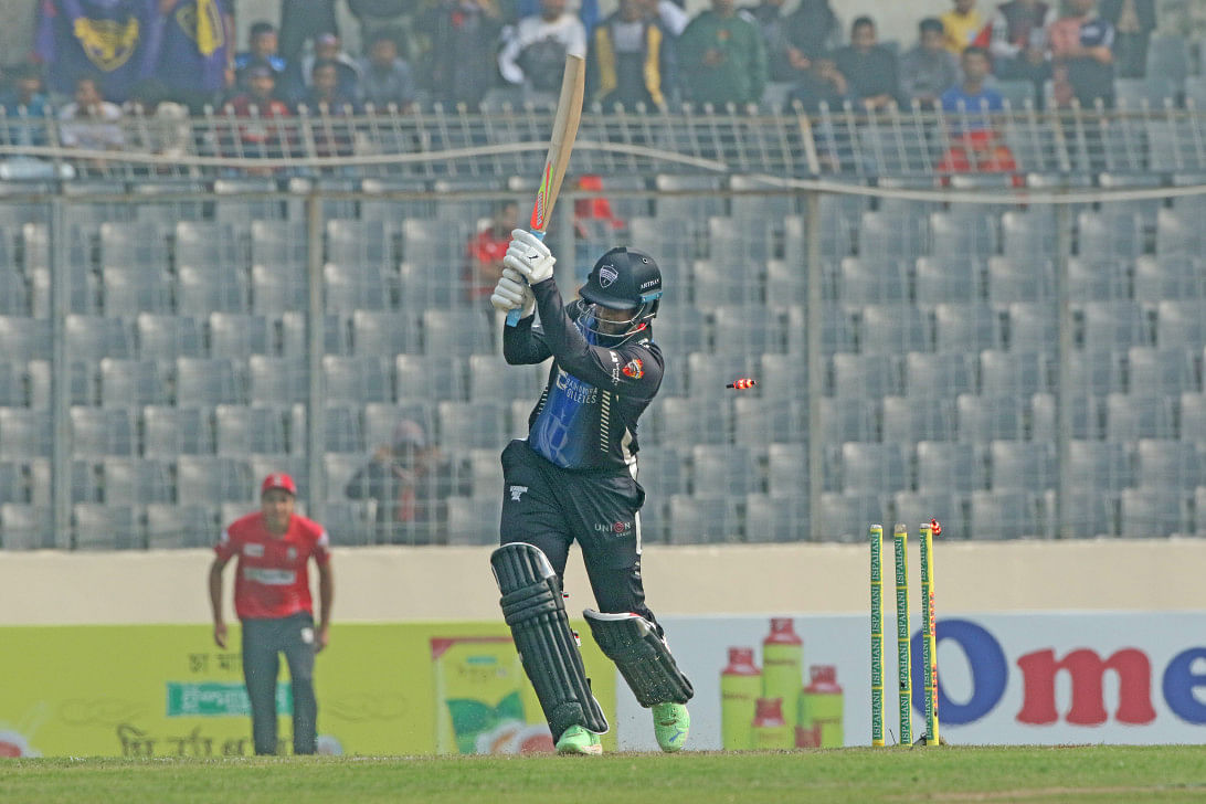 Khaled takes four as shakib's rangpur hobble to 134-9 1 Khaled takes four as shakib's rangpur hobble to 134-90