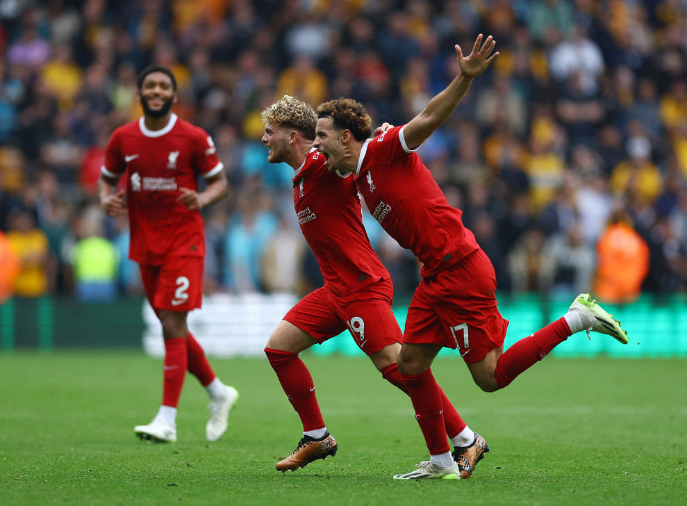 Liverpool tame wolves with two late goals0