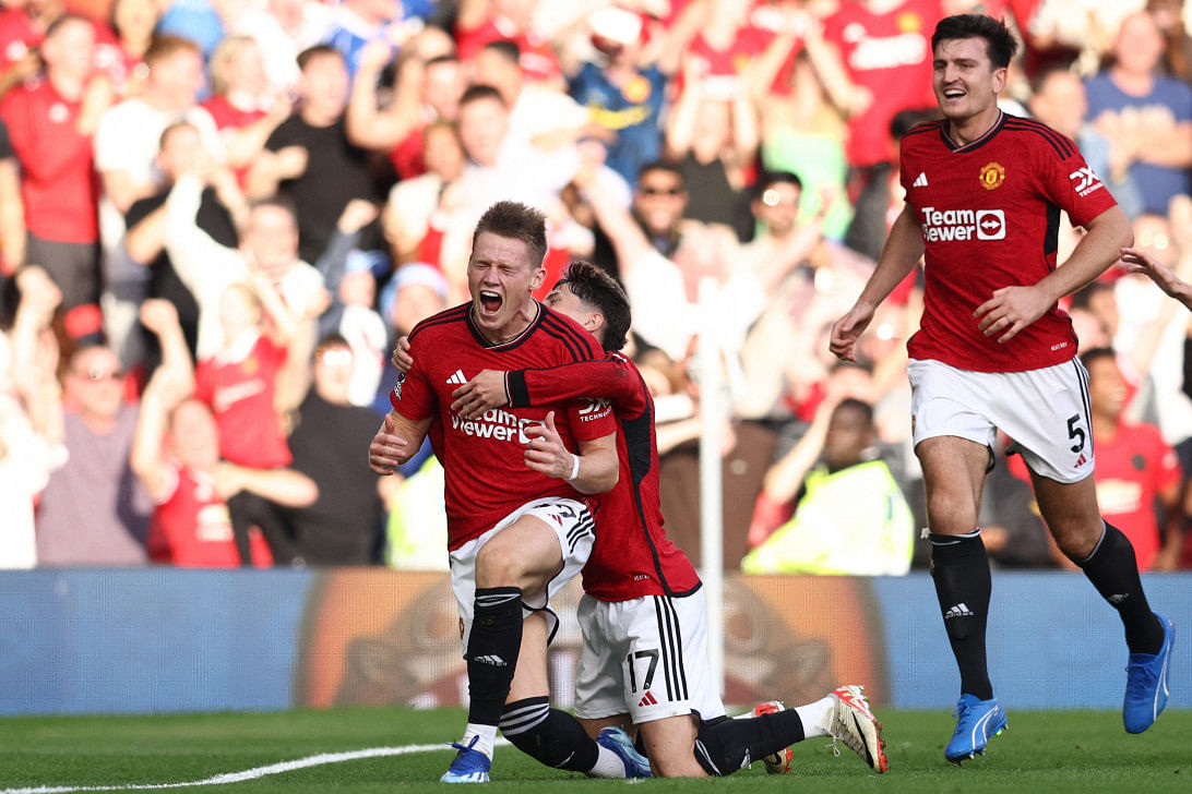 Mctominay's late double saves man utd from brentford defeat0