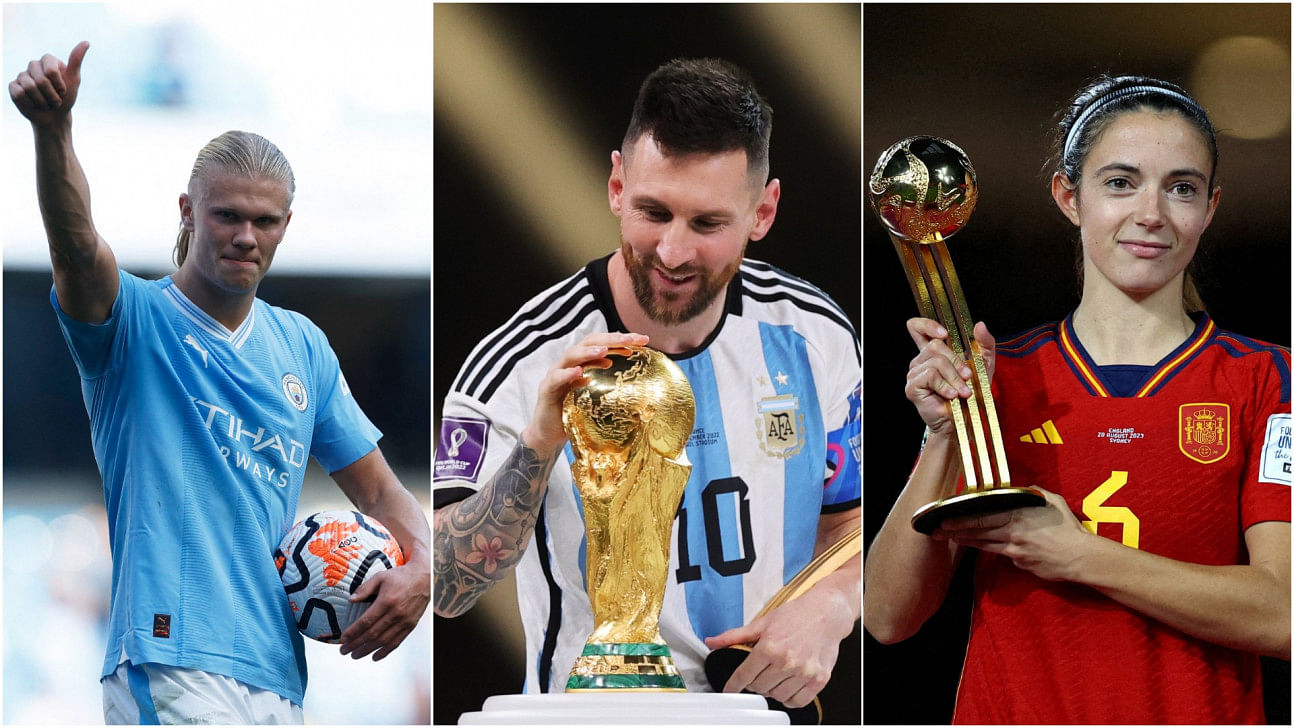 Messi, haaland and bonmati lead ballon d'or nominees0