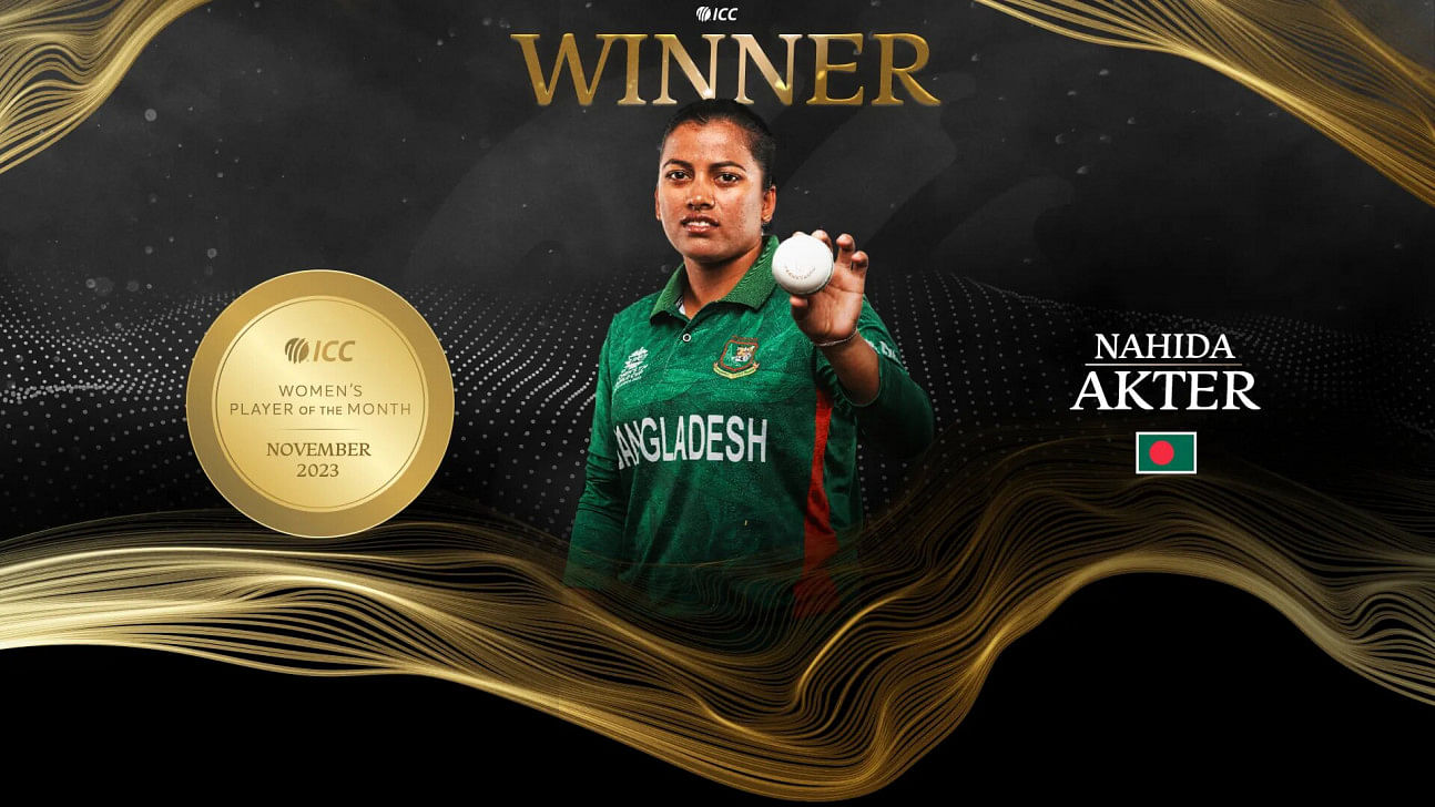 Nahida wins icc women’s player of the month award0