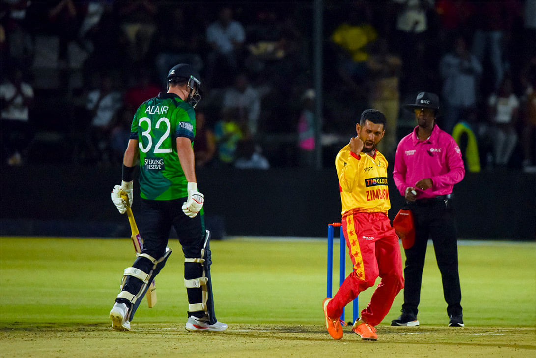 Raza stars with bat and ball as zimbabwe win thriller0