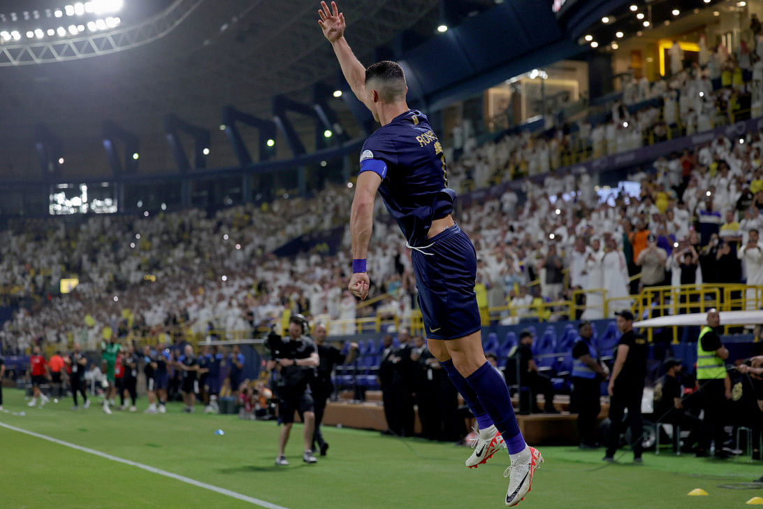 Ronaldo scores twice as al-nassr thrash al-shabab0
