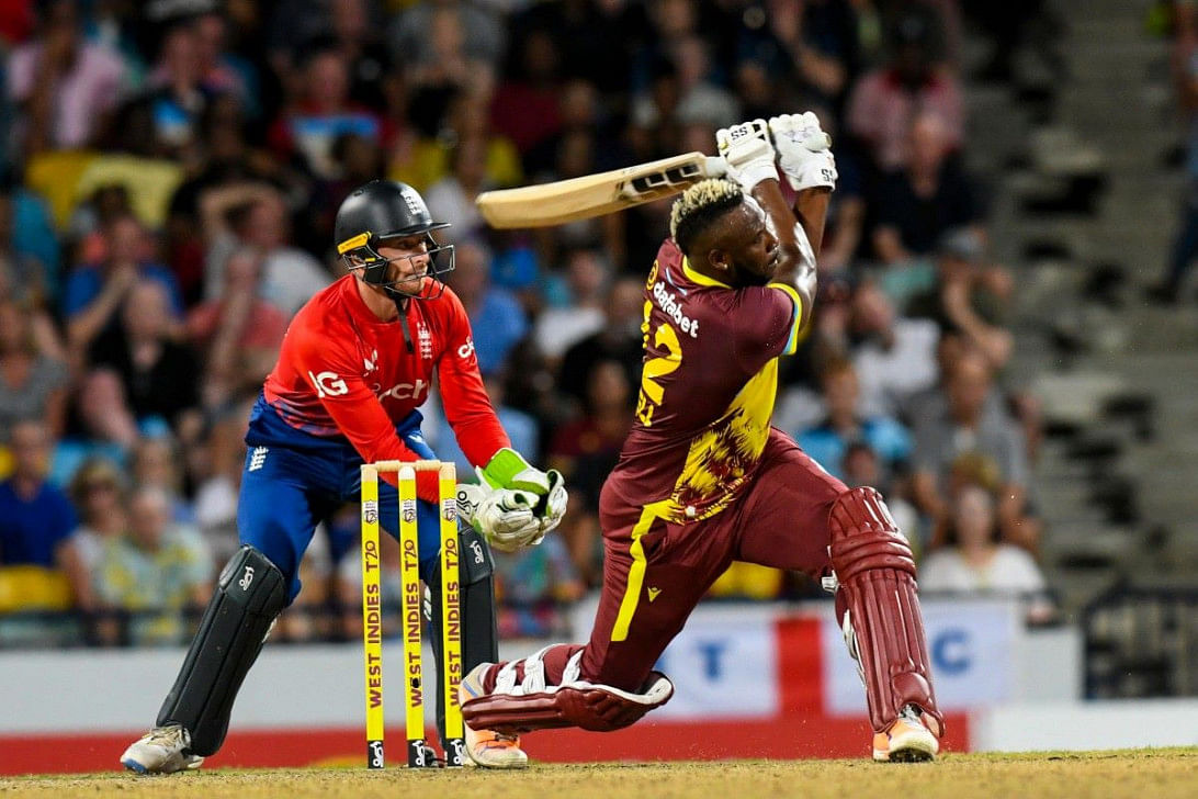 Russell shines as west indies beat england in first t200