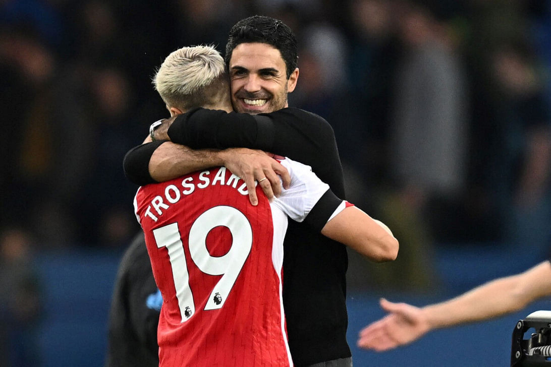 Trossard strikes as arsenal end everton curse0